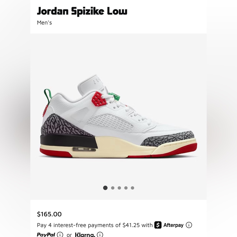 Jordan Spizike Low Men's White/Red Casual Sneaker